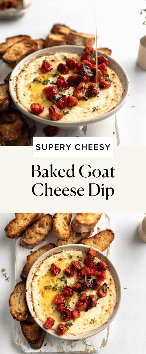 Hot Goat Cheese Appetizer, Melted Cheese Appetizers, Honey Cheese Dip, Thanksgiving Appetizers Goat Cheese, Thanksgiving Soup Appetizer, Goat Cheese Recipes Breakfast, Baked Goat Cheese Appetizer, Cozy Appetizers, Easy Warm Appetizers