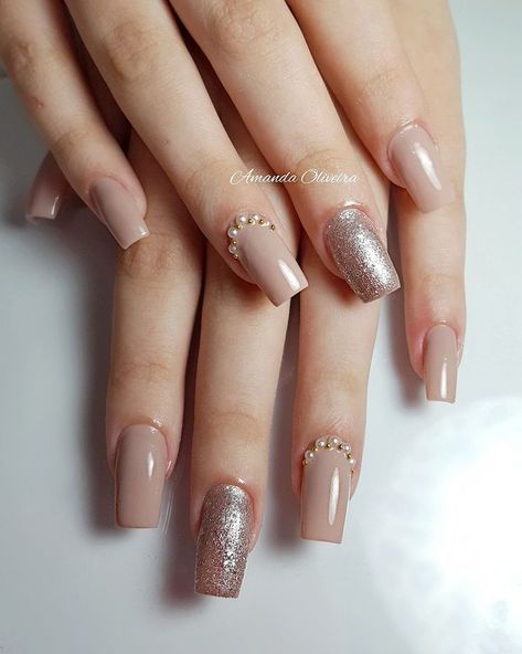 80+ Valentine's Day Nail Designs To Set Your Heart Aflutter 2023 | Nails Art Designs Nails 2023 Trends Plain, Beige Nail Art Design, Nail Extension For Wedding, Engement Nails, Nail Extensions Glitter, Brown Nail Extensions, Nail Extensions For Wedding, Nail Extension Designs Nude Color, Short Nail Extension Designs