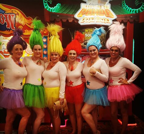 trolls fancy dress Trolls Dress Up, Butlins Fancy Dress, Butlins 90s Fancy Dress, Trolls Costume Ideas, 90’s Fancy Dress, Trolls Costume Adult, 80s Fancy Dress Ideas, 90s Fancy Dress Ideas, Troll Costume Diy