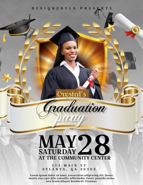 Graduation Invitation Design Template, Graduation Invitation Card Design Templates Free Printable, Graduation Template Design, Graduation Background Design, Graduation Video Ideas, Graduation Flyer Design, Graduation Poster Ideas, Yearbook Templates, Graduation Party Flyer