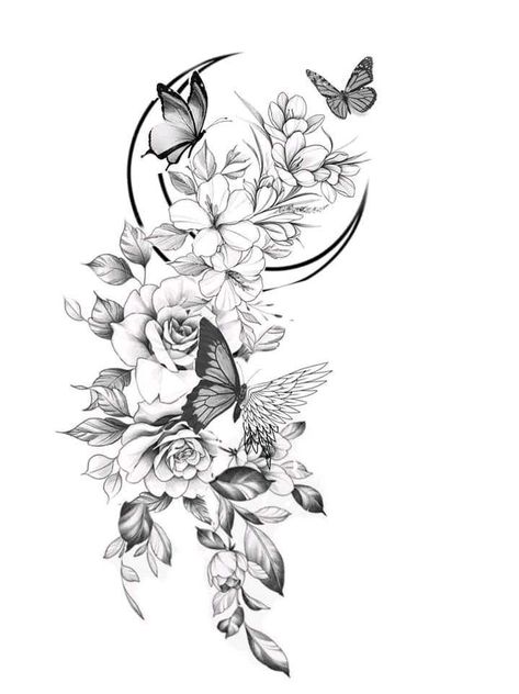 Hip Thigh Tattoos, Mommy Tattoos, Forarm Tattoos, Hip Tattoos Women, Floral Tattoo Sleeve, Thigh Tattoos, Forearm Tattoo Women, Tattoos Women, Leg Tattoos Women