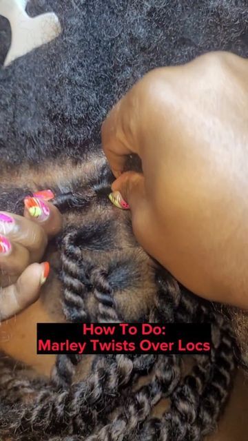 Marley Twists Over Locs Short, Marly Twist Over Locs, Best Twist And Loc Gel, Marley Braids Over Locs, Marley Hair Over Locs, Marley Twist Hairstyles Over Locs, Cuban Twist Over Locs, Twist Over Locs Protective Styles, Marley Twist Over Locs