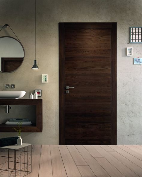 Interior doors in lacquered wood: Mirawood collection | Garofoli Bathroom Door Design Woods, Bathroom Door Ideas Modern, Interior Doors Modern, Flush Door Design, Interior Door Styles, Double Doors Exterior, Main Entrance Door Design, Modern Cupboard Design, Doors Interior Modern