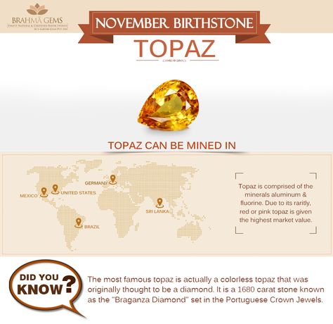 November #birthdays are associated with two #gems Citrine and Topaz. The warm color of Citrine is said to be a gift from the sun and it’s believed to be a healing gemstone. Topaz is most desired in its rich orange Imperial Topaz color but it is found in a variety of rich colors like blue, pink and yellow. Topaz Meaning, Imperial Topaz, Topaz Color, Pink Topaz, November Birthstone, Topaz Stone, Zimbabwe, Pink And Yellow, Rich Colors