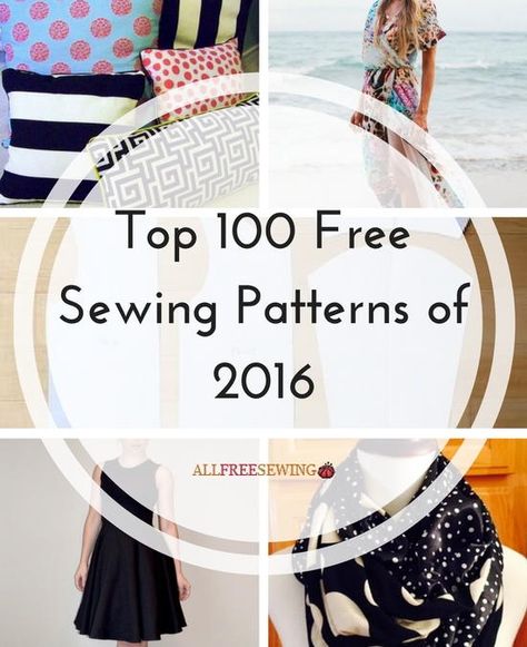 Top 100 Free Sewing Patterns of 2016 | These were your favorite sewing patterns of 2016! Patterns For Sewing, Making Patterns, Free Dress, Simple Clothing, Free Sewing Patterns, Sew Ins, Trendy Sewing, Sewing Fabrics, Dress Making Patterns