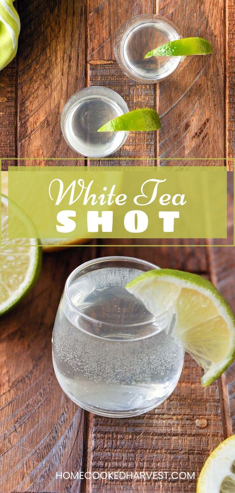 White Tea Cocktail, Alcholic Drink White, White Tea Shots Recipes, White Alcoholic Drinks For A Party, White Drinks Cocktails, Wedding Shots Alcohol, White Tea Shot Recipe, Recipes With Tequila, Gin Shot