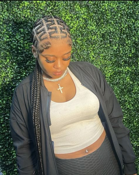 Feed In Braid Styles, Quick Feed In Braid Styles, Stitched Braids, Braids 2023, Dream Hairstyles, Feed Ins, Protective Braids, Track Hairstyles, Cornrows Braids For Black Women