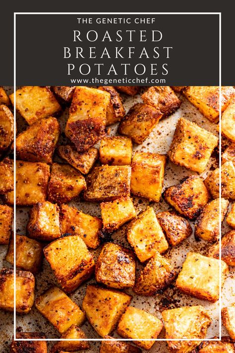 Roasted Breakfast Potatoes, Crispy Breakfast Potatoes, Seasoned Potatoes, Breakfast Potatoes, Breakfast For Dinner, Roasted Potatoes, Sunday Brunch, Genetic, Easy Breakfast