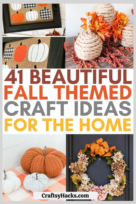 Fall in love with your home all over again with our fresh DIY craft ideas. Transform your space into a cozy haven with home decor ideas bursting of warm colors, rustic charm, and nature-inspired accents. From interior Autumn aesthetic to outdoor decor, embrace the season's essence with our top picks. Handmade Fall Decorations, Easy Thanksgiving Table Decor, Thanksgiving Table Decor Ideas, Home Decor Craft Ideas, Diy Fall Crafts, Burlap Signs, Fall Leaf Garland, Thanksgiving Table Decor, Fall Stuff