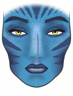 Avatar Makeup, Avatar Halloween, Mac Face Charts, Kostuum Halloween, Creepy Halloween Makeup, Face Charts, Halloween Makeup Inspiration, Pandora Avatar, Face Chart