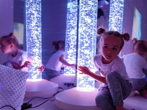 What is a Sensory Room? Understanding the Many Benefits for Autistic Kids Sensory Bedroom, Sensory Lights, Sensory Rooms, Sensory Room, Adult Bedroom, Health Design, Behavioral Health, Child Life, Play Room