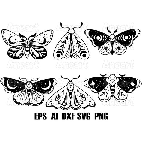 October Tattoos, Agenda Stickers, Svg Butterfly, Butterfly Svg, Moth Art, Store Image, Butterflies Svg, Luna Moth, Digital Elements