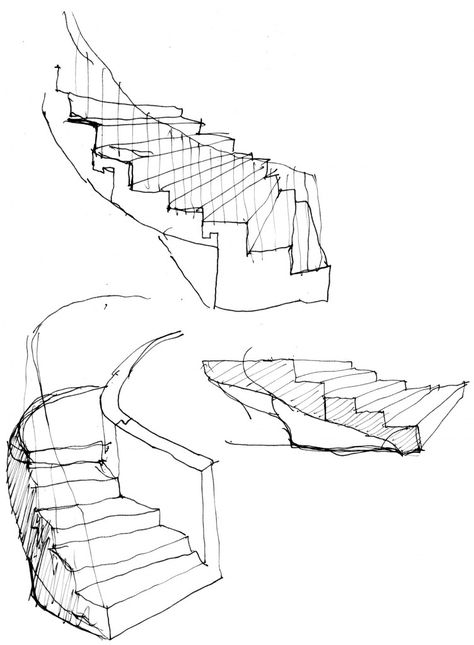 Travertine stair - Jamie Fobert Architects Travertine Stairs, How To Draw Stairs, Tree Sketch, Perspective Drawing Architecture, Perspective Drawing Lessons, Interior Design Sketches, Architecture Design Sketch, Shotting Photo, Perspective Art