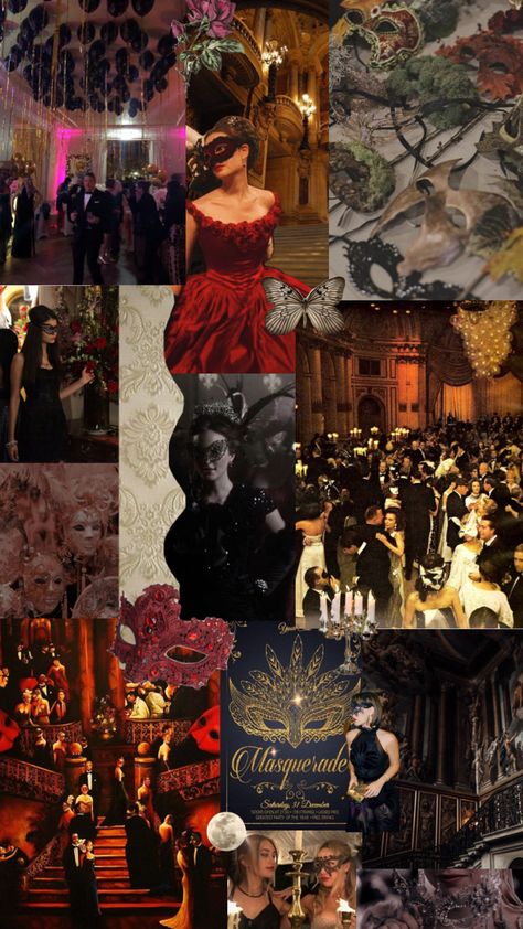 masquerade Masked Theme Party, Quince Themes Masquerade, Old Masquerade Ball Aesthetic, School Masquerade Ball, Masquerade Ball Mood Board, Masquerade Ball Themed Party, Mask Theme Party Masquerade Ball, Maskerade Wedding Ideas, Masquerade Ball Aesthetic Couple