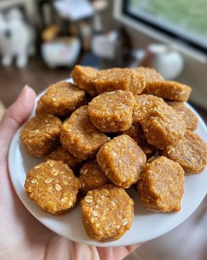 Pumpkin Oatmeal Dog Treats packed with nutrients and fiber for healthy digestion. Make your pup’s day with these easy, homemade treats! Pumpkin Oatmeal Dog Treats, Pumpkin Dog Treats Easy, Oatmeal Dog Treats, Easy Homemade Treats, Dog Treats Recipe, Dog Pumpkin, Easy Dog Treats, Peanut Butter Oats, Peanut Butter Dog Treats