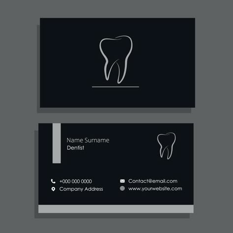 Business Card Design For Dentist, Dental Clinic Business Card, Visit Card Dentist, Tooth Design Ideas, Dental Cards Business, Business Card Design Dentist, Dental Visiting Card, Dental Business Cards Design, Dental Visiting Cards Design