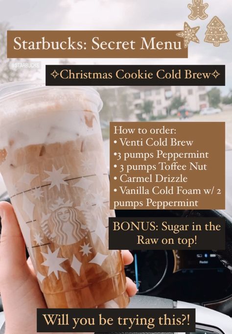 Winter Iced Coffee Starbucks, Christmas Coffee Starbucks, Dunkin Christmas Drinks, Best Winter Starbucks Drinks, Starbucks Christmas Drinks Recipes, Starbucks Recipes Winter, Starbucks Drinks Christmas, Christmas Drinks Starbucks, Starbucks Christmas Menu