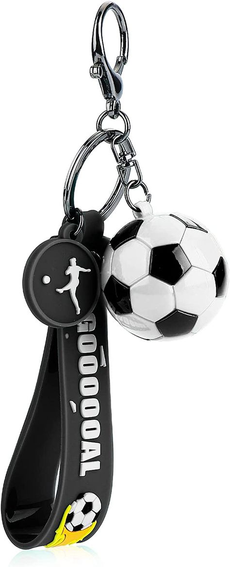 Soccer Gifts For Boys, Diy Soccer Gifts, Keychains For Boys, Diy Crochet Keychain, Keychain For Boys, Personalized Sports Gifts, Football Keychain, Sports Bedroom, Birthday Gift For Boys