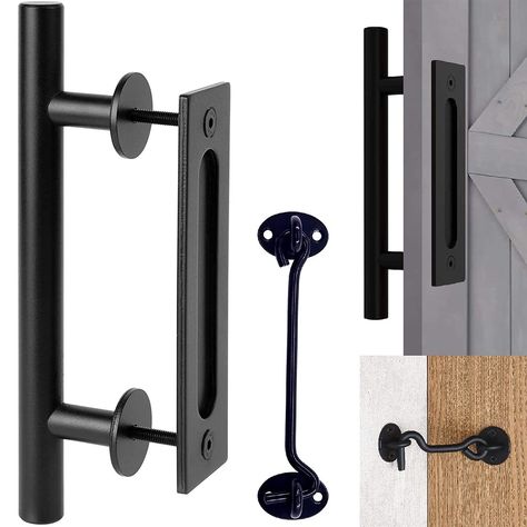 Door Handle With Lock, Barn Door Latch, Barn Door Handle, Barn Door Locks, Pocket Door Hardware, Wood Gate, Barn Door Handles, Cabinet Hardware Knobs, Sliding Door Handles