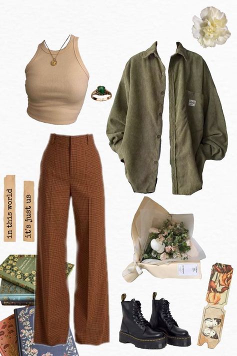 Amazing Outfit Drawing Ideas Inspiration Cottage Clothing Style, Cottage Core Pants Outfit, Cottagecore Outfits Women, Cute Outfits Cottagecore, Cottagecore Outfits Pants, Casual Cottagecore Outfits, Cottagecore Wardrobe, Hozier Concert, Witch Outfits