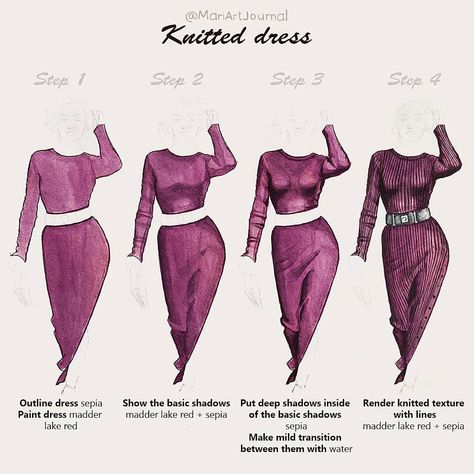 This is my first TUTORIAL👇👇👇 Like ❤  What I was just learning to draw I really didn’t understand how to render fabrics and it was the major… Render Clothes, How To Render, Fashion Illustration Tutorial, Learning To Draw, Fashion Figure Drawing, Fabric Drawing, Fashion Illustrations Techniques, Fashion Drawing Sketches, Fashion Drawing Tutorial