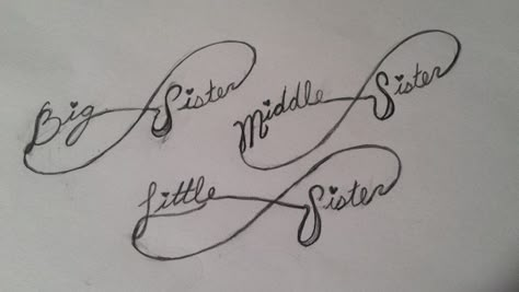 Sister tattoos  <3 Infinity Tattoo Sisters, Sister For 3 Tattoo, Middle Sister Tattoo, Tattoo Ideas For Sisters Of 3, 3 Sisters Tattoo Ideas Sibling, Tattoo Ideas For Three Sisters, Black Sister Tattoos, Sibling Tattoos For 3 Sisters, 3 Sisters Tattoos