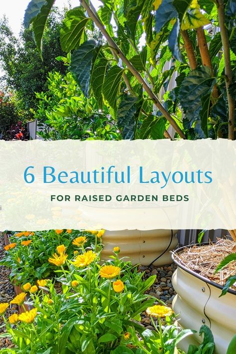 See how raised garden beds can beautify small spaces through these problem-solving garden designs. Raised Beds Flower Garden, Garden Bed Placement, Raised Garden Beds With Flowers, Raised Garden Beds Planting Ideas, Raised Garden Beds Design Ideas, Small Garden Bed Layout, Raised Beds Garden Design, Raised Bed Layout Garden Planning, Raised Bed Perennial Garden