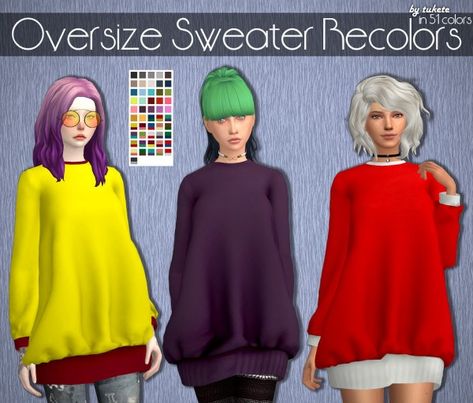 Tukete: Oversize Sweater Recolors • Sims 4 Downloads Sims 4 Oversized Sweater, Sims 4 Studio, David Sims, Oversize Sweater, Sims Four, Sims 4 Downloads, Harry Potter Outfits, Best Sims, Sims 1