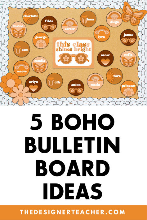 Looking for boho bulletin board ideas for your boho classroom? I’ve got five easy options for you! Boho Bulletin Board Ideas, Boho Classroom Theme, Boho Bulletin Board, Bulletin Board Ideas For Teachers, Ideas For The Classroom, Teacher Bulletin Boards, Boho Classroom, Frida And Diego, Ideas For Teachers