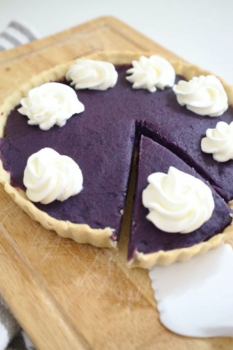 Ube Tart Ube Tart, Ube Pie, Ube Desserts, Purple Yam, Vegan Pie, Tart Shells, Pie Tart, Hawaiian Food, Sweet Pie