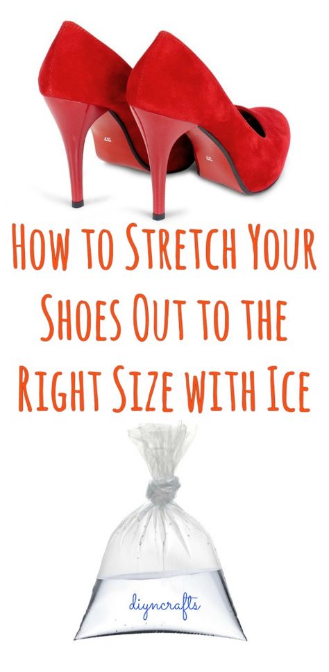 How to Stretch Your Shoes Out to the Right Size with Ice... Stretch Shoes Out, How To Stretch Out Shoes, Stretch Out Shoes, Stretching Shoes, Stretch Shoes, Shoe Hacks, How To Stretch Shoes, Shoe Stretcher, Narrow Shoes