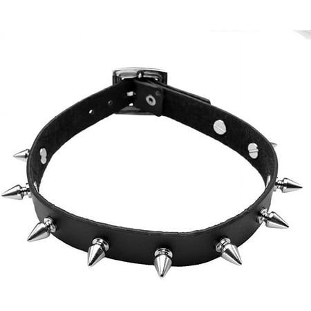 Fashion Women Men Cool Punk Goth Metal Spike Studded Leather Collar Choker Necklace Size: one size.  Color: Black.  Gender: unisex.  Age Group: adult. Spiked Collar, Spiked Jewelry, Leather Choker Collars, Goth Metal, Black Leather Choker, Goth Accessories, Cosplay Jewelry, Metal Spikes, Leather Choker Necklace