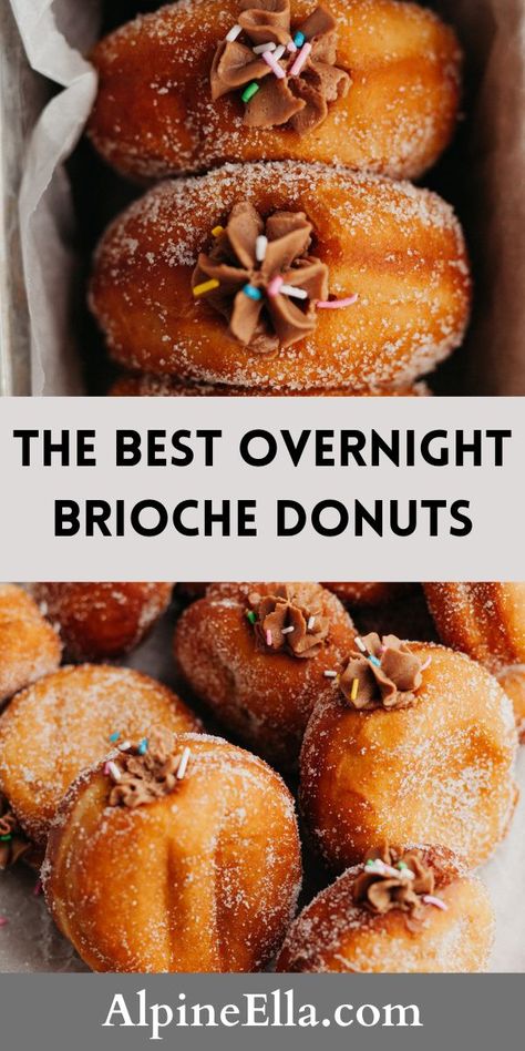 Filled Brioche Doughnut, Overnight Doughnut Recipe, Baked Brioche Doughnut Recipe, Chocolate Filled Doughnut Recipe, Baked Brioche Donut, Brioche Donut Recipe Baked, Homemade Filled Donuts Recipe, Best Bakery Recipes, Brioche Doughnut Recipe