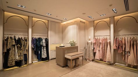 pankaj and nidhi | Studio Incept Luxury Boutique Interior, Boutique Shop Interior, Botique Interiors, Fashion Retail Interior, Luxury Clothing Store, Bridal Boutique Interior, Luxury Retail Store, Butik Design, Retail Store Interior Design