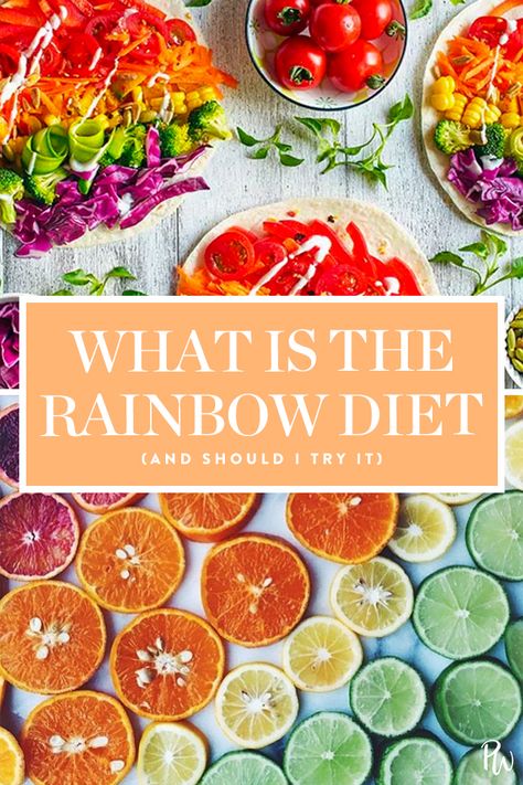 What Is the Rainbow Diet (and Should I Try It)? #purewow #wellness #diet #food Rainbow Diet, Rainbow Salad, Rainbow Food, Plant Based Nutrition, Eat The Rainbow, Healthy Meal Plans, Diet Meal Plans, Diet Food, Eating Plans