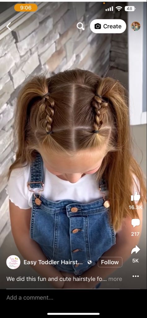 Toddler Girl School Hairstyles, Encanto Hairstyles, Hairstyles For Girls Easy Kid, Kid Easy Hairstyles, Four Year Old Hairstyles, Kid Hair Dos, Hair Styles Little Kids, Picture Day Kindergarten Hair, Hair Styles Toddler Girl Easy