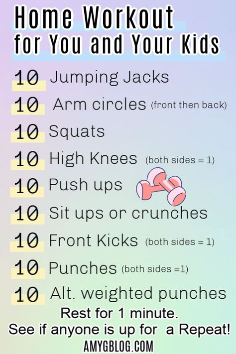 This fun workout is just one of 28 Screen Free Activities you can do WITH your kids this spring! #screenfreetime #familyworkout #kidsworkout #noweightsworkout Fun Family Workouts, Family Workouts With Kids, Fun Workouts For Kids, Workouts With Kids, Workout For Energy, Kid Exercises, Fun Exercises For Kids, Kid Workouts, Kid Workout Routine