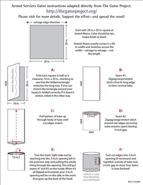Gator Gaiter Neck Warmer Tutorial.  Great Hand made gift for guys! Scarf Projects, Sewing Projects For Guys, Neck Gator, Quick Sew, Fleece Neck Warmer, Fur Pattern, Nyc Winter, Trendy Sewing Projects, Illustrated Instructions