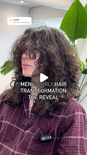 Dusty Schlabach on Instagram: "MEN’S CURLY HAIR TRANSFORMATION | the reveal | SUBSCRIBE TO SEE WHAT WE USED+HOW WE USED IT | styled by @melissacutsyou | content+managed by @bellzo0 | CURLY HAIR TRANSFORMATION | up next: curly hair transformation | click the link in my bio to get started on my favorite products |   | CLICK THE LINK IN MY BIO OR GO TO CURLVISION.COM TO LEARN THE, BASICS OF WHAT NOT TO NOT LET YOUR HAIRSTYLIST DO TO YOUR CURLY HAIR 👩‍🦱 🧑‍🦱➿ #hairvideos #curlytips #curlytipsandtricks #naturalhair #curlytiktok #drycuttingspecialist #curlspecialist #curlyhairtutorial #curlyhairproducts  Long to short hair transformation | wavy hair transformation | curly hair transformation | natural hair | healthy hair transformation  | long hair transformation | hair consultation I #mensha Long Curly Hair Men Haircut Mullet, Long Haircut Men Curly, Growing Out Curly Hair Men, Curly Haircut Transformation, 2b Curly Hair Haircuts Layers, Medium Length Hair Styles Men Curly, Curly Long Hair Men Haircut, Long Haircut For Men Wavy, Mens Long Hair Curly