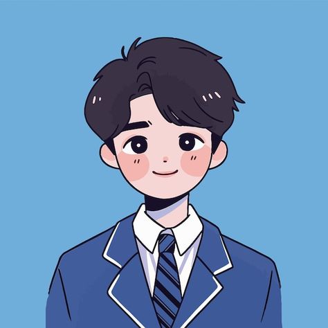 A male student wearing a school uniform | Premium Vector #Freepik #vector #student #classes #high-school-student #male-student School Students Drawing, Student Sketch, Uniform Drawing, Anime Student, Manga References, Aesthetic Highlight Covers Instagram Pink, Male Cartoon, Student Clipart, Literature Project