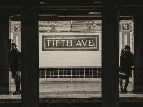 size: 24x18in Photographic Print: Moment of Life in NYC Subway Station to the Fifth Avenue - Manhattan - New York City by Philippe Hugonnard : Nyc Subway Station, Life In Nyc, Sailing Regatta, Subway Station, New York Subway, Nyc Life, Nyc Subway, After Life, Manhattan New York