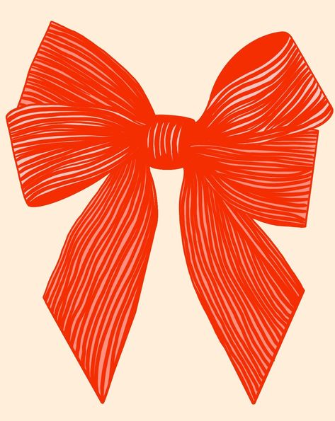 Put a bow on it ;) Hand drawn in Vancouver BC. Greeting cards and prints! Modern Christmas Cards Graphic Design, Christmas Red And Green Aesthetic, Christmas Card Simple Design, Nutcracker Illustration Christmas, Christmas Aesthetic Graphic Design, Aesthetic Christmas Prints, Hand Drawn Holiday Cards, Christmas Bow Illustration, Christmas Cards Graphic Design