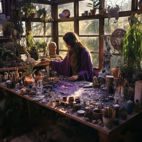 Desert Witch Aesthetic, Witch Greenhouse, Msu Aesthetic, Wizard Cottage, Hedge Witch Aesthetic, Desert Fairy, Desert Witch, Divine Feminine Art, Tarot Gratis