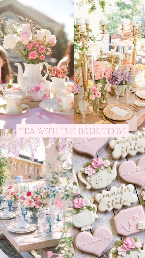 Kitchen Tea Bridal Shower Ideas, Tea Garden Party Ideas, Bridal Shower Decor Tea Party, High Tea Kitchen Tea Ideas, Tea Party Bridal Shower Desserts, High Tea Wedding Ideas, Tea Party Ideas Bridal Shower Decor, Teacup Bridal Shower Ideas, Bridal Brunch Tea Party