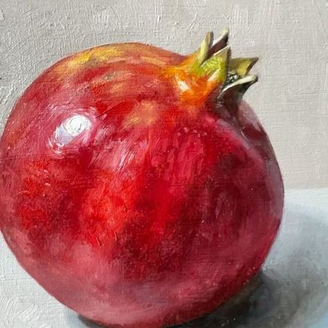 Pomagranet Art Painting, Pomegranate Painting Acrylics, Pomegranate Oil Painting, Pomegranate Art Design, Pomegranate Paintings, Pomegranate Photo, Painting On Wooden Board, Pomegranate Painting, Fruit Paintings