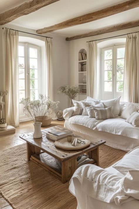 French Cottage Interior, French Country Living Room Ideas, Country Living Room Ideas, Country Cottage Living Room, French Country Living, Minimalist Bedroom Decor, Modern French Country, French Country Living Room, Cottage Living Rooms