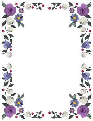 Free Printable Floral Page Borders Paper Boarders Designs Free Printable, Printable Page Borders, A4 Size Paper Border Design Flower, Page Borders Free, Boarders Designs For Projects, Philippine Map, Printable Border, Beautiful Borders, Hand Lettering Worksheet