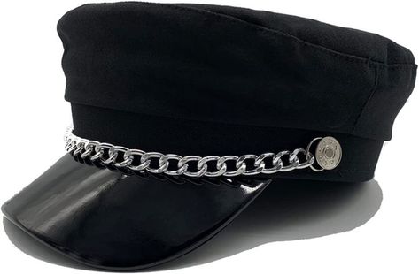 $16 at Amazon Men Beret, Punk Prom, Black Leather Jeans, Fiddler Cap, Biker Photography, Leather Beret, Beret Cap, Baker Boy Cap, Outfit Png