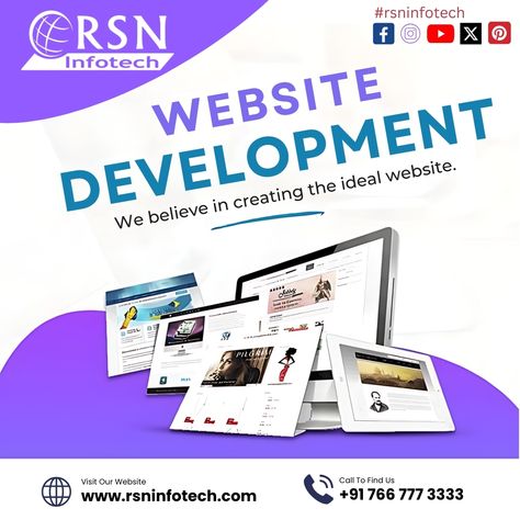 ✨ Welcome to RSN Infotech Chennai! ✨  Your go-to solution for: 🌐 Web Development 📱 Mobile App Development 📈 Social Media Marketing 🔍 SEO Services ...and much more!  Transforming your digital dreams into reality. Partner with us for innovative, efficient, and impactful solutions.  📞 Contact us: +91 766 777 3333 🌐 Visit our website: www.rsninfotech.com  #RSNInfotech #Chennai #SoftwareCompany #WebDevelopment #MobileAppDevelopment #SocialMediaMarketing Digital Advertising Design, Web Development Agency, Be Design, Ecommerce Website Development, Digital Marketing Design, Website Design Services, Web Development Company, Web Design Company, Creative Ads