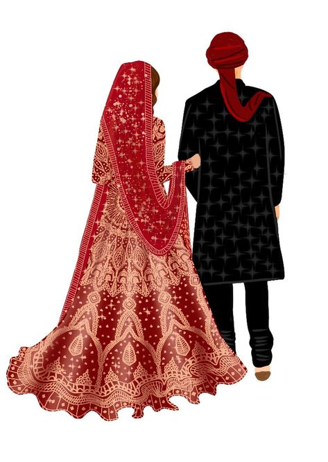 Bride and groom Nikah Couple Illustration, Mehndi Bride Illustration, Nikkah Illustration, Nikah Illustration, Muslim Couple Illustration Wedding, Muslim Bride And Groom Cartoon, Indian Wedding Couple Illustration, Wedding Caricature Couple, Indian Wedding Illustration